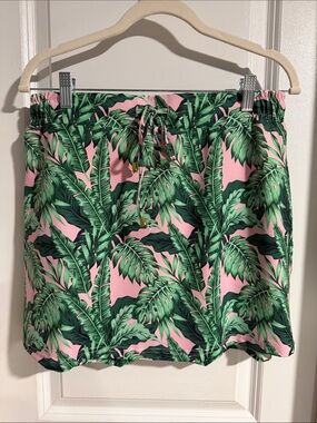 Tropical Leaf Pink Women's Skort